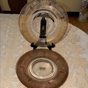 Arte Italica Ornate Gold Glass salad Plate